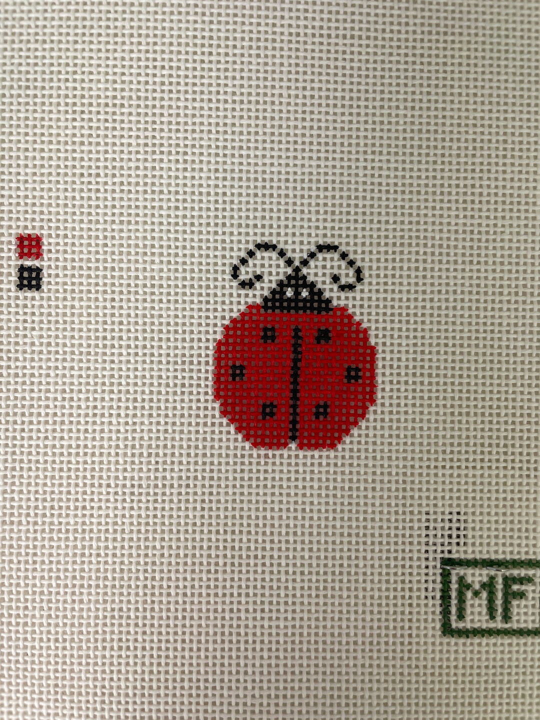 MF Needlepoint Ladybug Mini Bag Charm