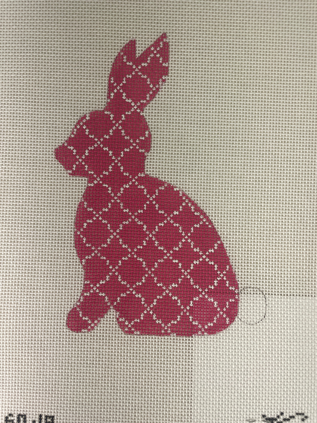 * Kelly Clark Needlepoint KEA60 Fuchsia Quatrefoil Standing
