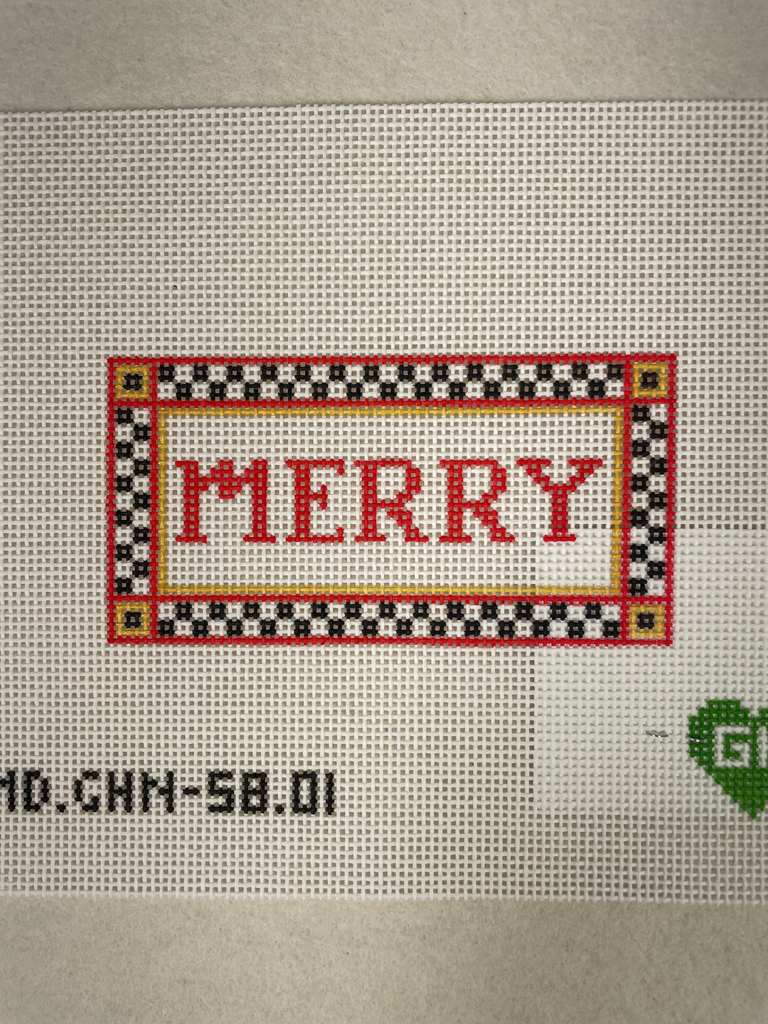 Mopsey Designs/ Green Heart Needlepoint 5801 Checkered Merry