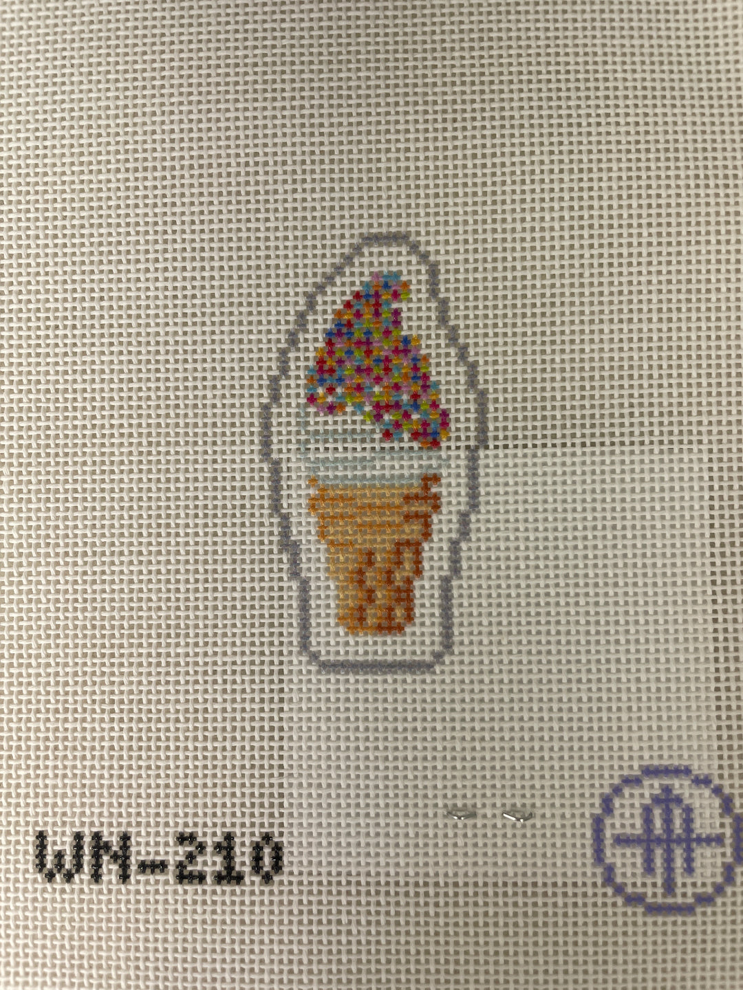 *Wheelhaus Needlepoint 210 Sprinkles Mini Ice Cream Cone
