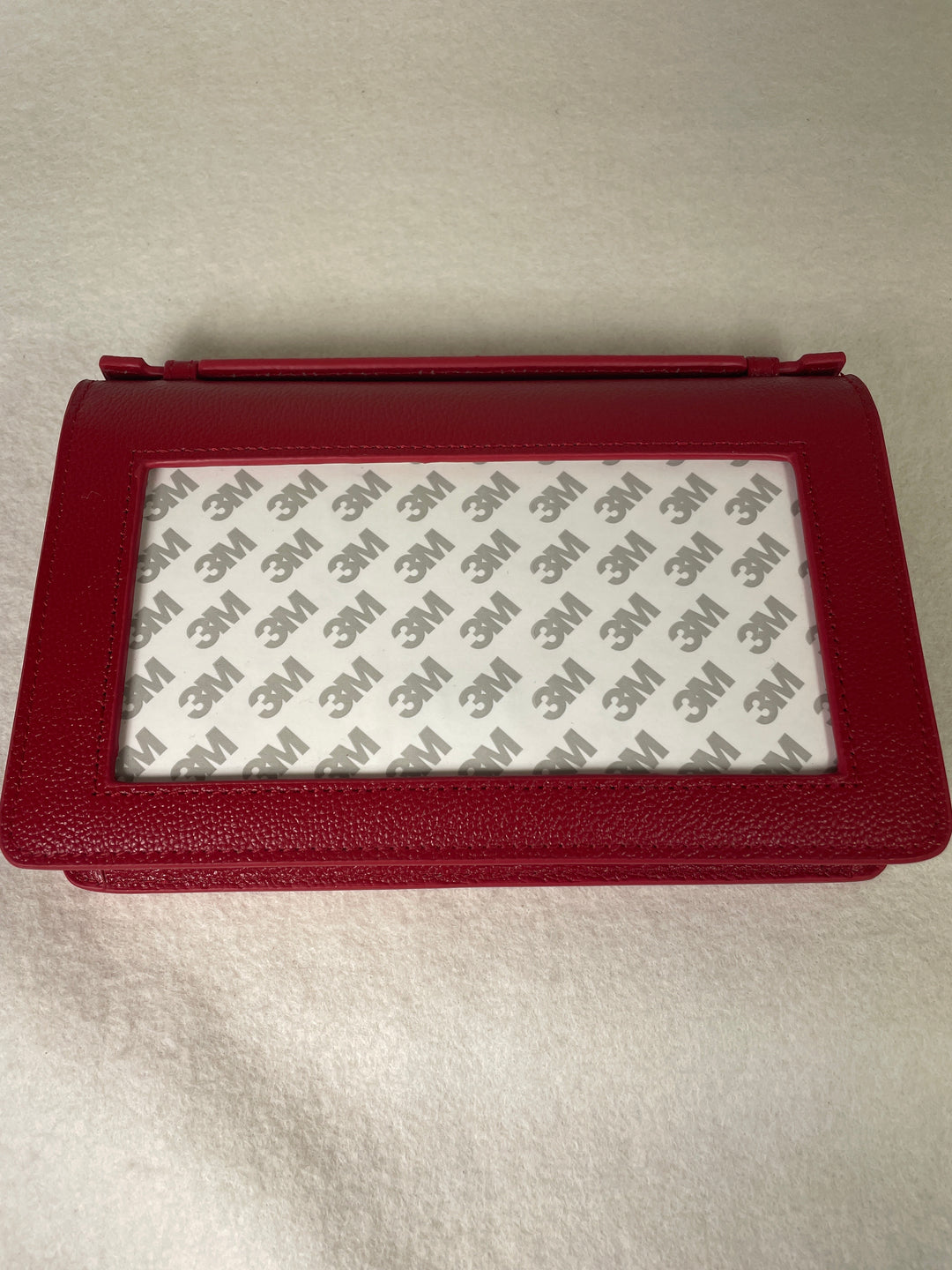 Rachel Barri Designs Everyday Clutch- Ruby Red + Silver Chain