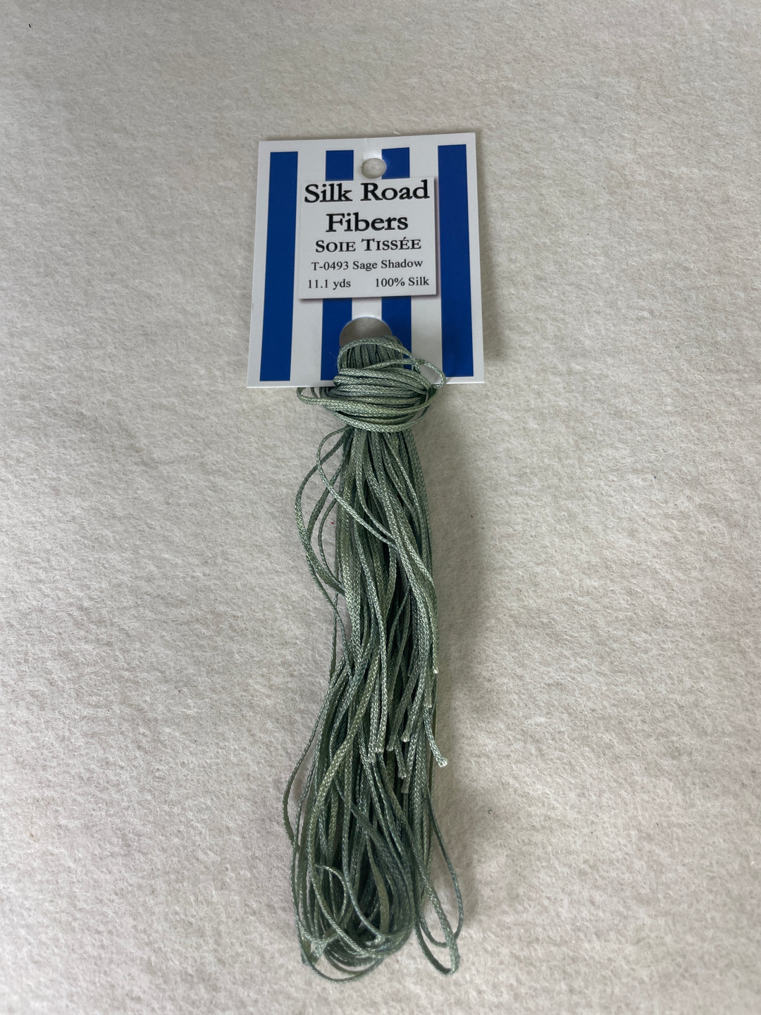 Silk Road Fibers T-0493 Sage Shadow Soie Tissee