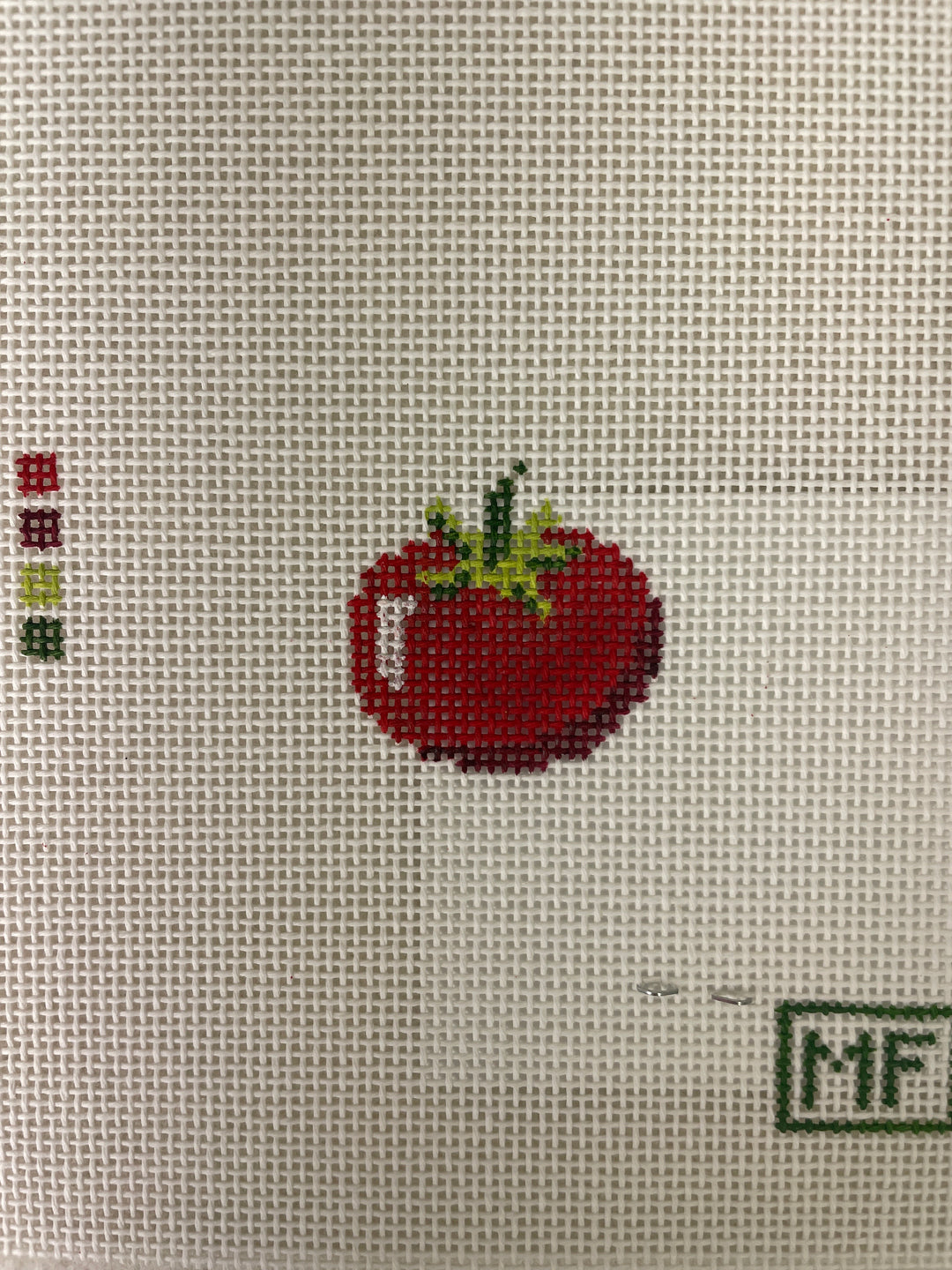 MF Needlepoint Tomato Mini Bag Charm