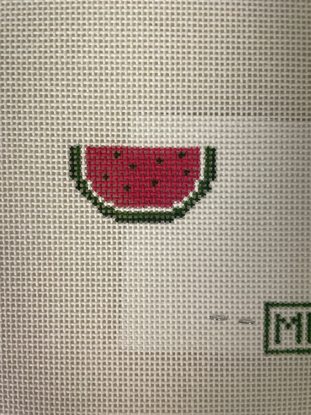 MF Needlepoint Watermelon Mini Bag Charm
