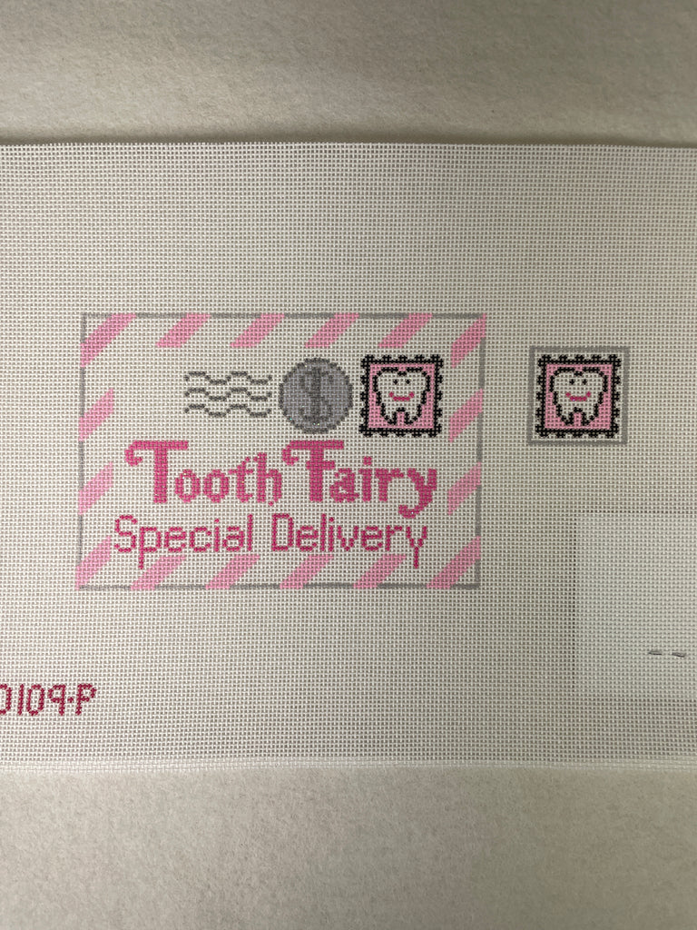 *Rachel Donley Needlepoint RD109P Tooth Fairy Letter - Pink