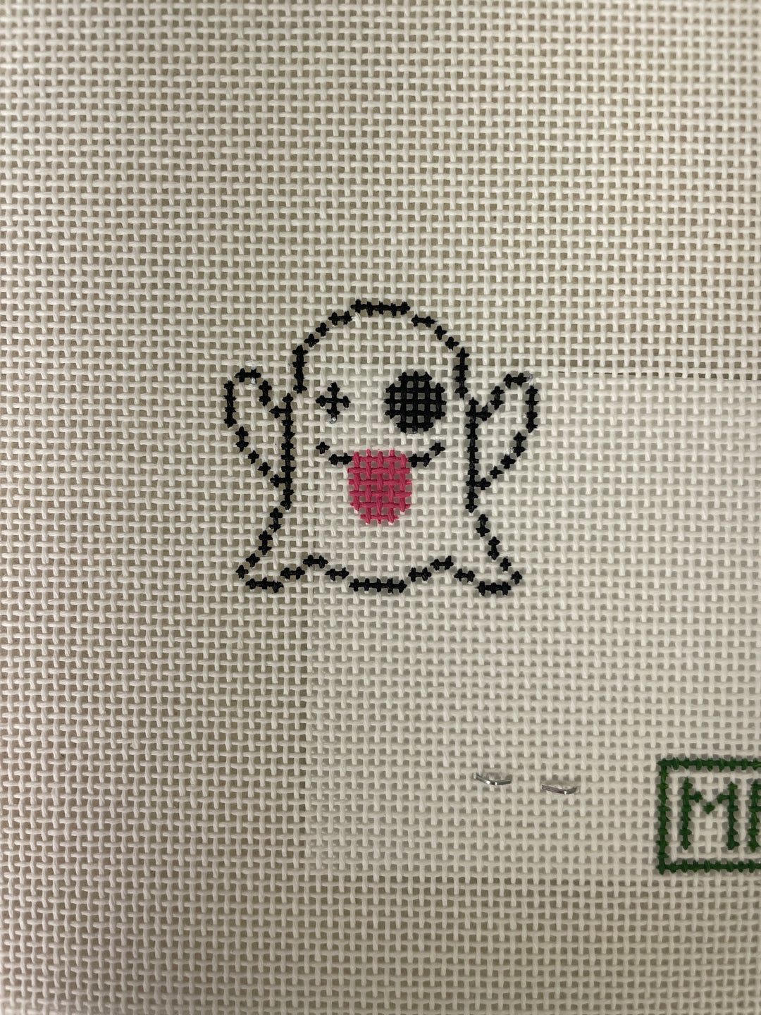 MF Needlepoint Ghost Mini Bag Charm