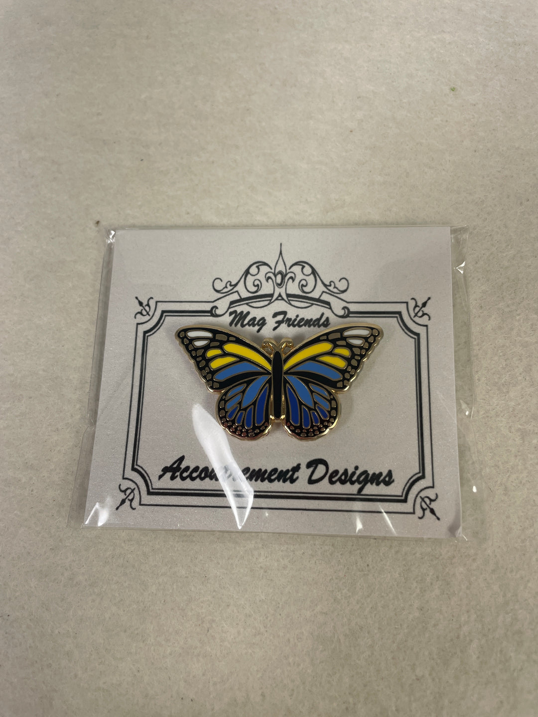 Accoutrement Designs- Butterfly (blue and yellow) Needleminder
