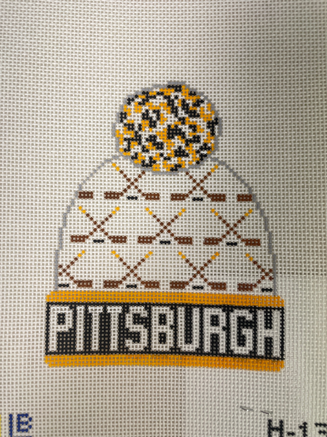 * Lauren Bloch Designs H132 Pittsburgh Hockey Beanie