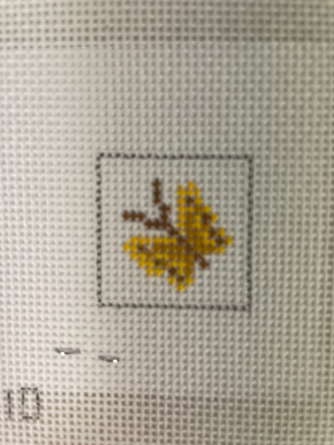 * Blue Waters Needlepoint BW310 Yellow Butterfly 1 inch Square