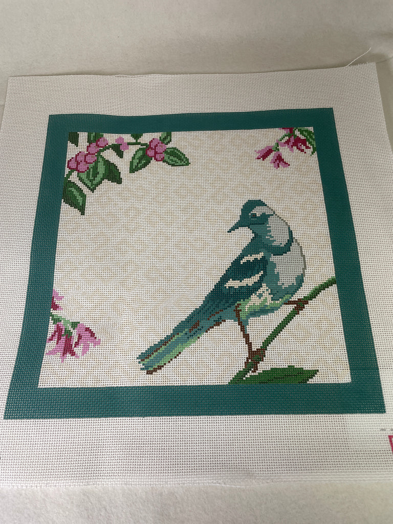 * Ann Kaye AOK196 Green Bird Companion Pillow
