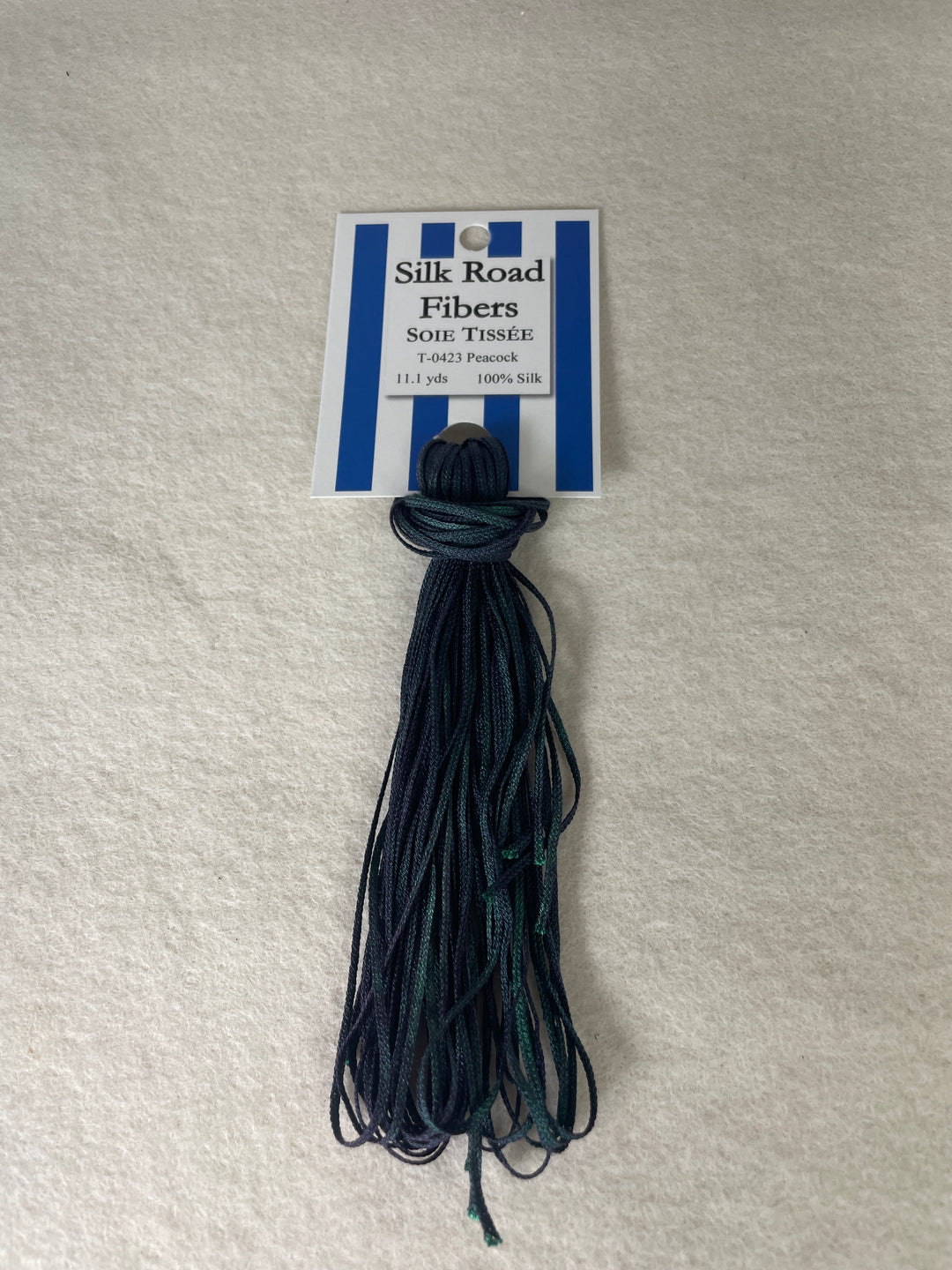 Silk Road Fibers T-0423 Peacock Soie Tissee