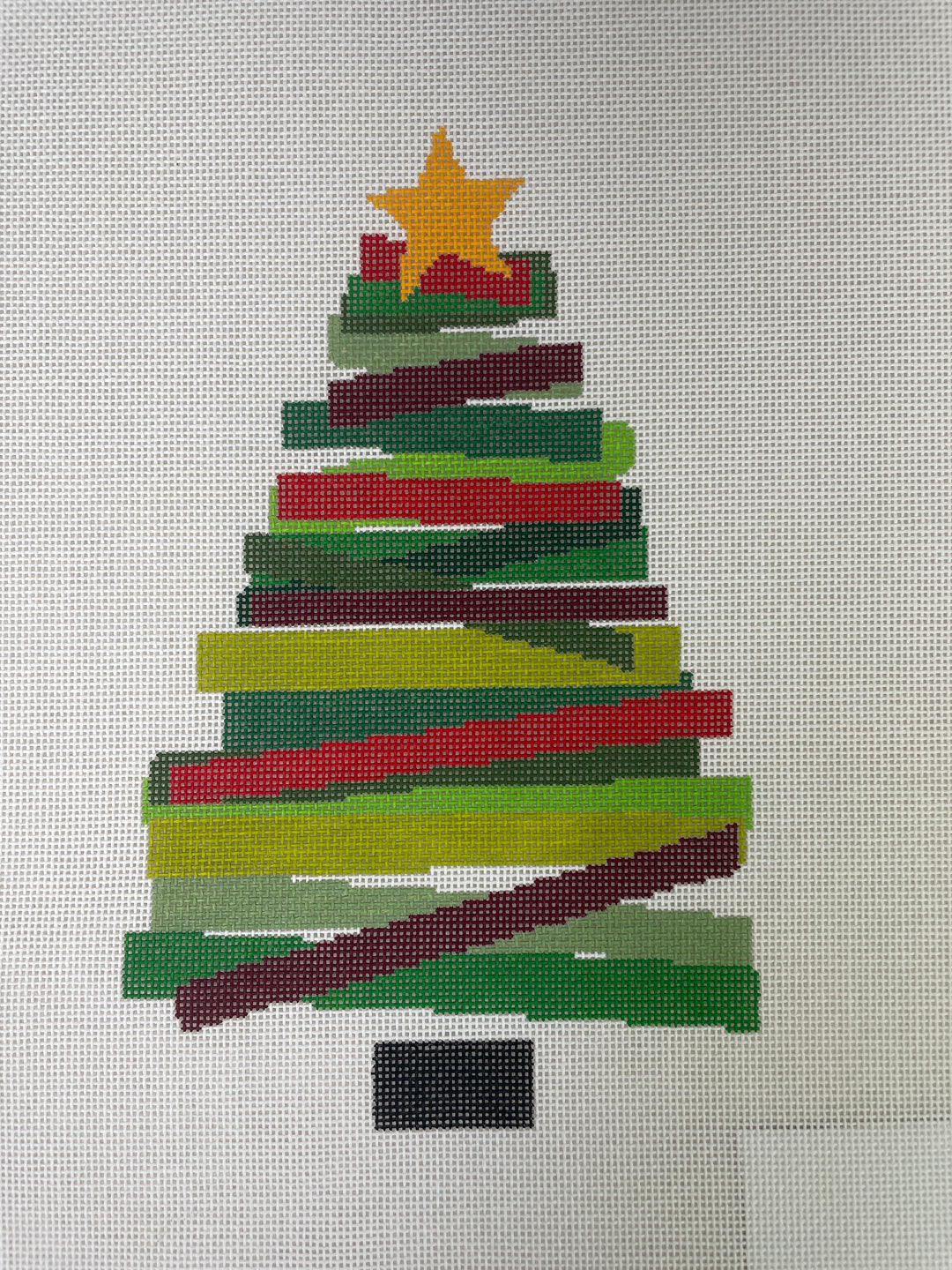 * Cabell Stitchery Stackable Collection 8.5" Tree- Christmas Tree Holiday Colors