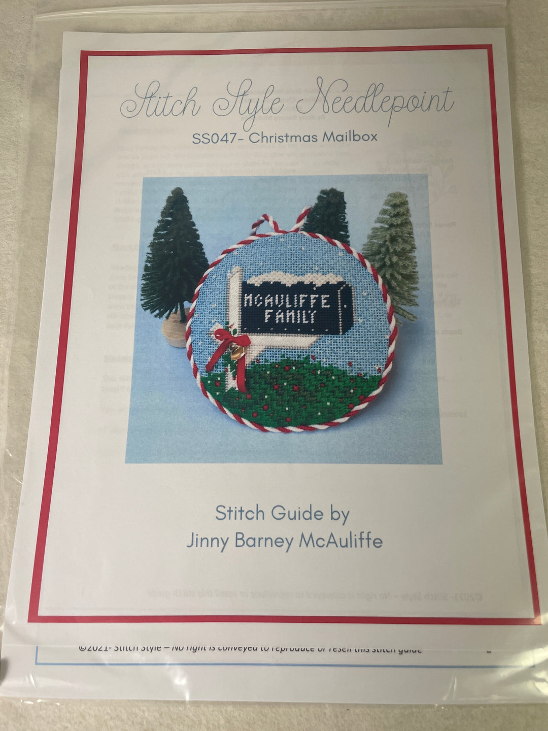 * Stitch Style SS047 Christmas Mailbox Round- Stitch Guide by Jinny McAuliffe