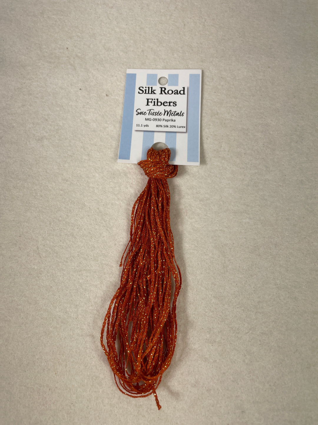 Silk Road Fibers Soie Tissee Metals - MG-0930 Paprika