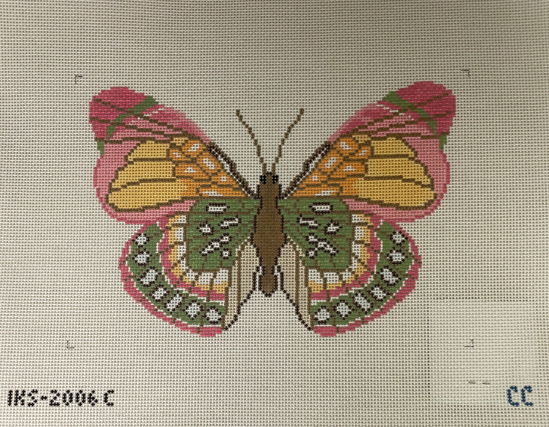 * Initial K Studio 2006C Pink / Green Butterfly Large