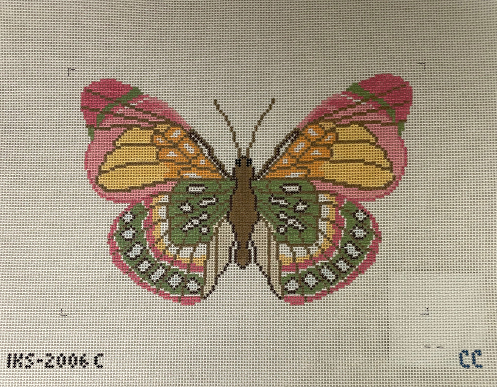 * Initial K Studio 2006C Pink / Green Butterfly Large