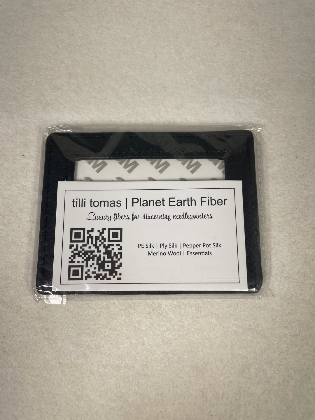 Planet Earth Leather CCH Credit Card Holder- Black
