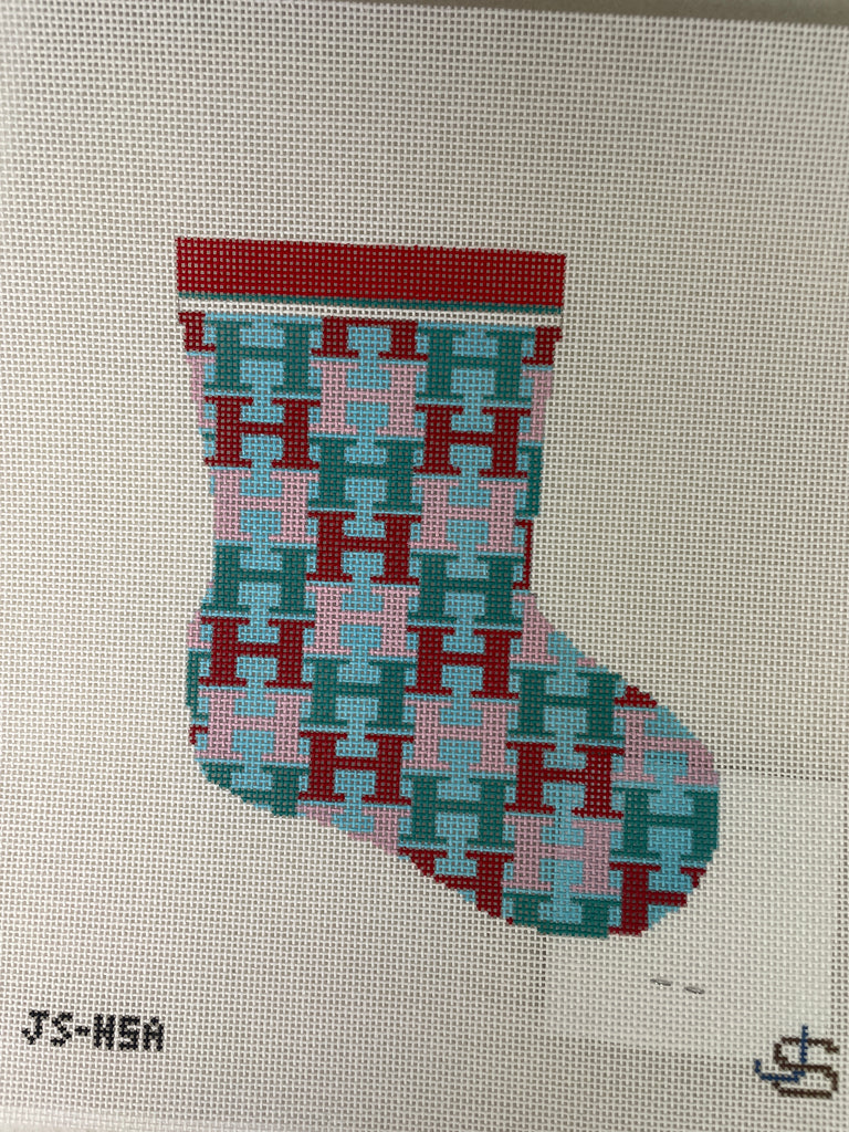 * Jeni Sandberg JSH5A 'H' Letter Mini Christmas Stocking Ornament