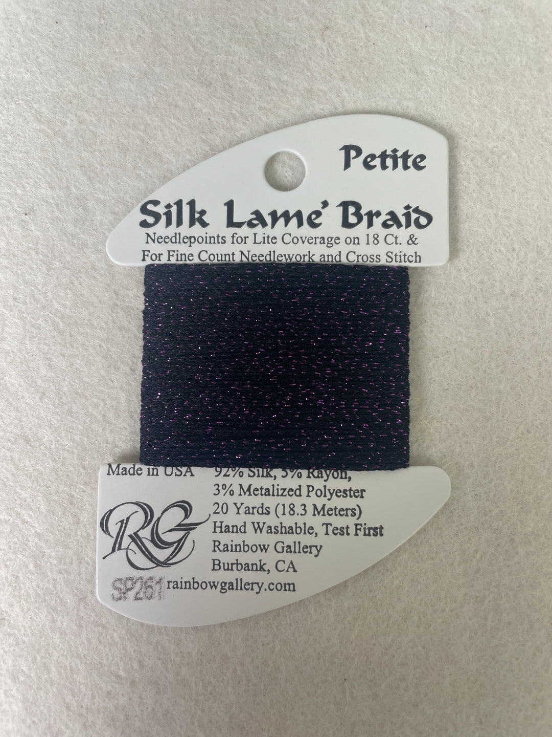 Petite Silk Lame Braid SP261 Eggplant