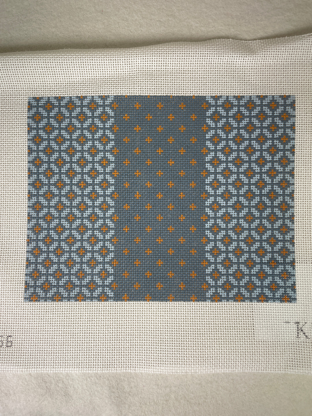 K.T.G. Needlepoint K56 Blue Weave 9x7