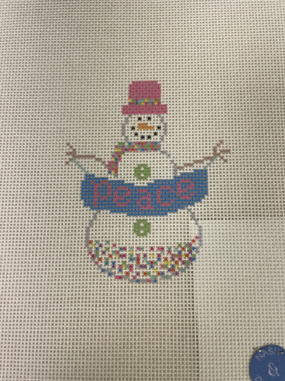 Nash & Daughters Needlepoint ND31 Sprinkle Snowman