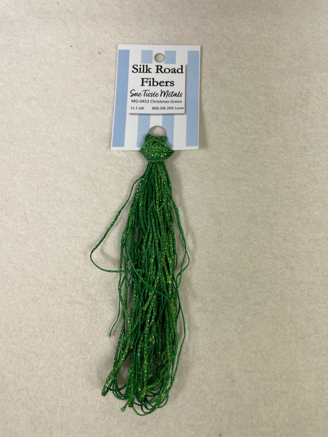 Silk Road Fibers Soie Tissee Metals - MG-0452 Christmas Green