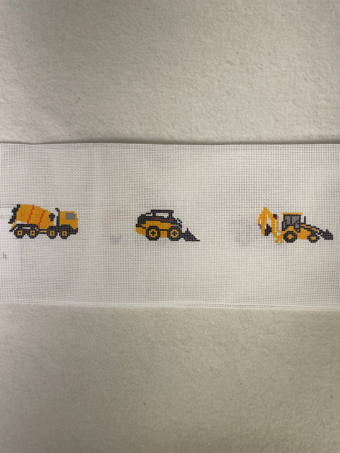 *Elm Tree Needlepoint Designs B394 Construction Equipment Belt- Short Version