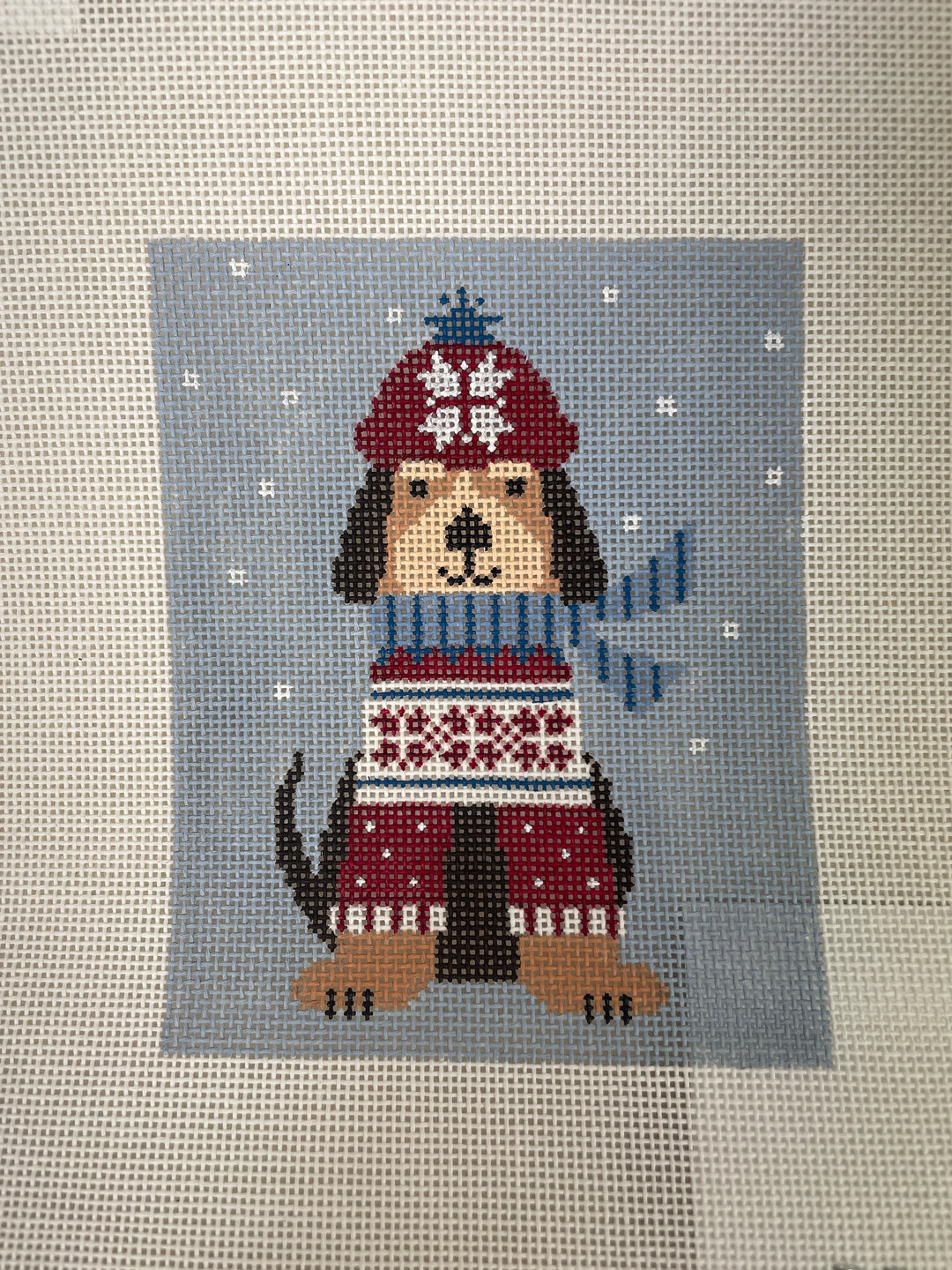 3 Kittens Needle Arts CL2513B Warm Dogs- Brown Dog