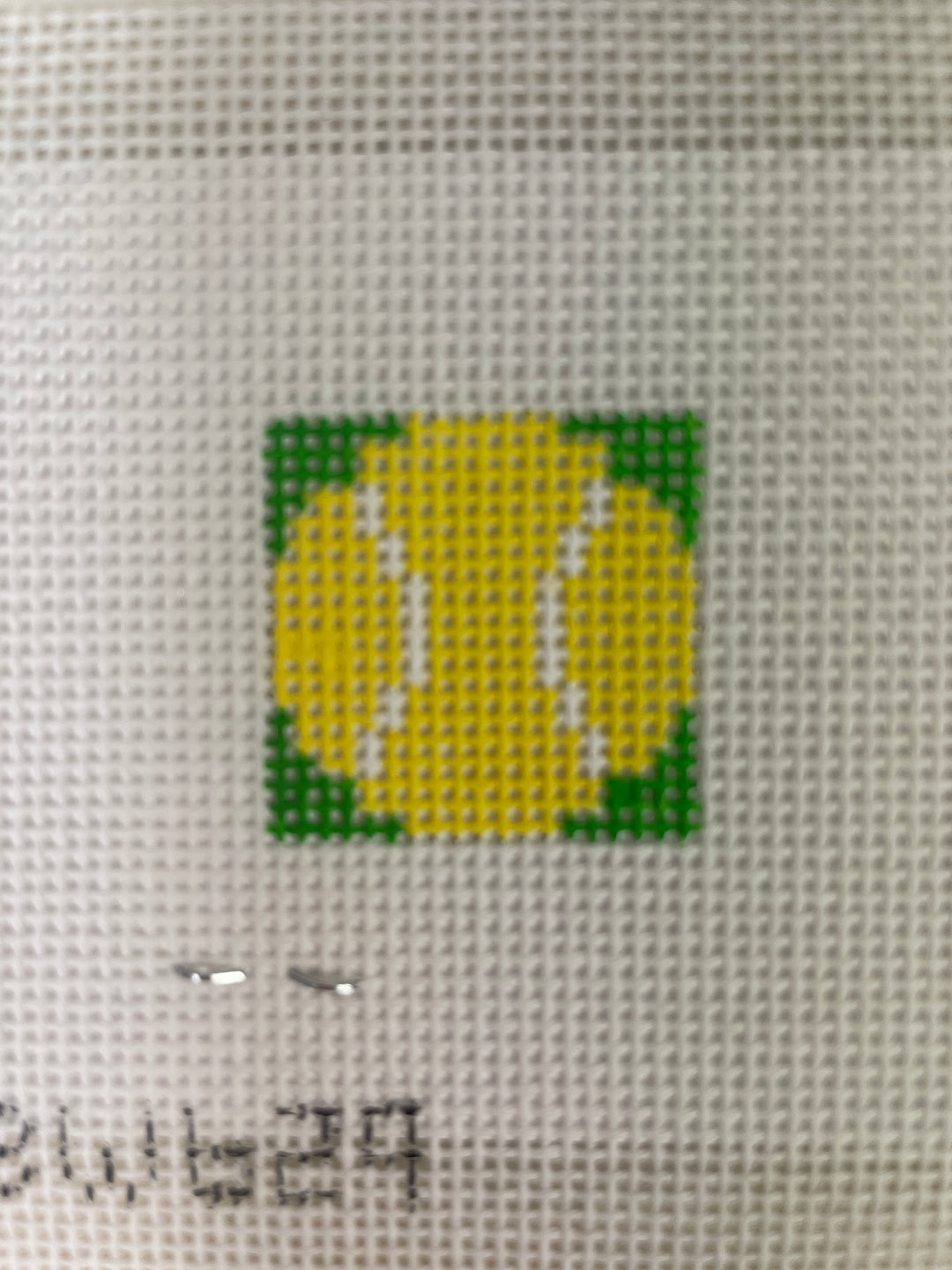 * Blue Waters Needlepoint BW629 Tennis Ball 1 inch Square