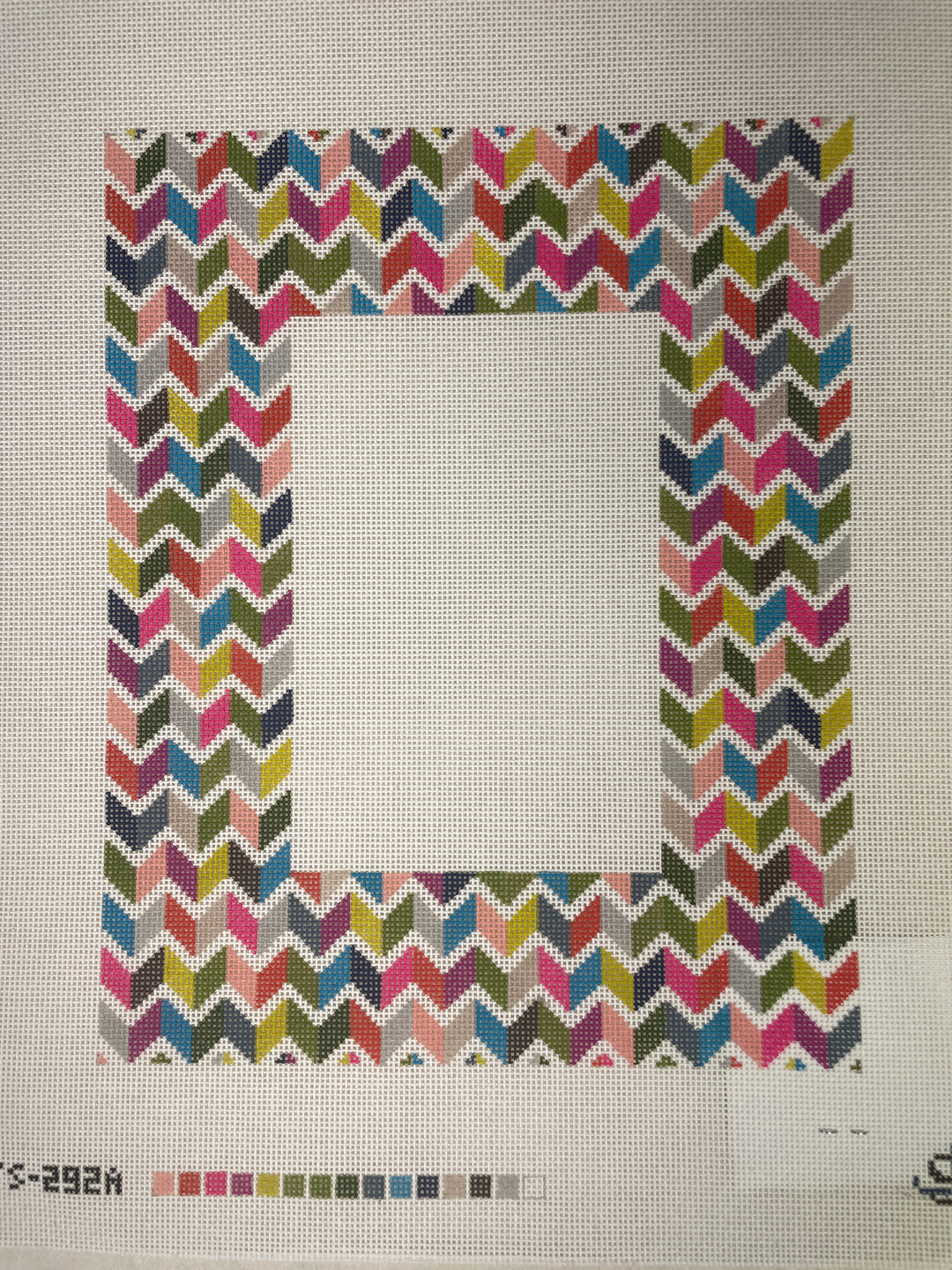 * Jeni Sandberg JS292A Chevron Frame Needlepoint Canvas (4x6 Opening)