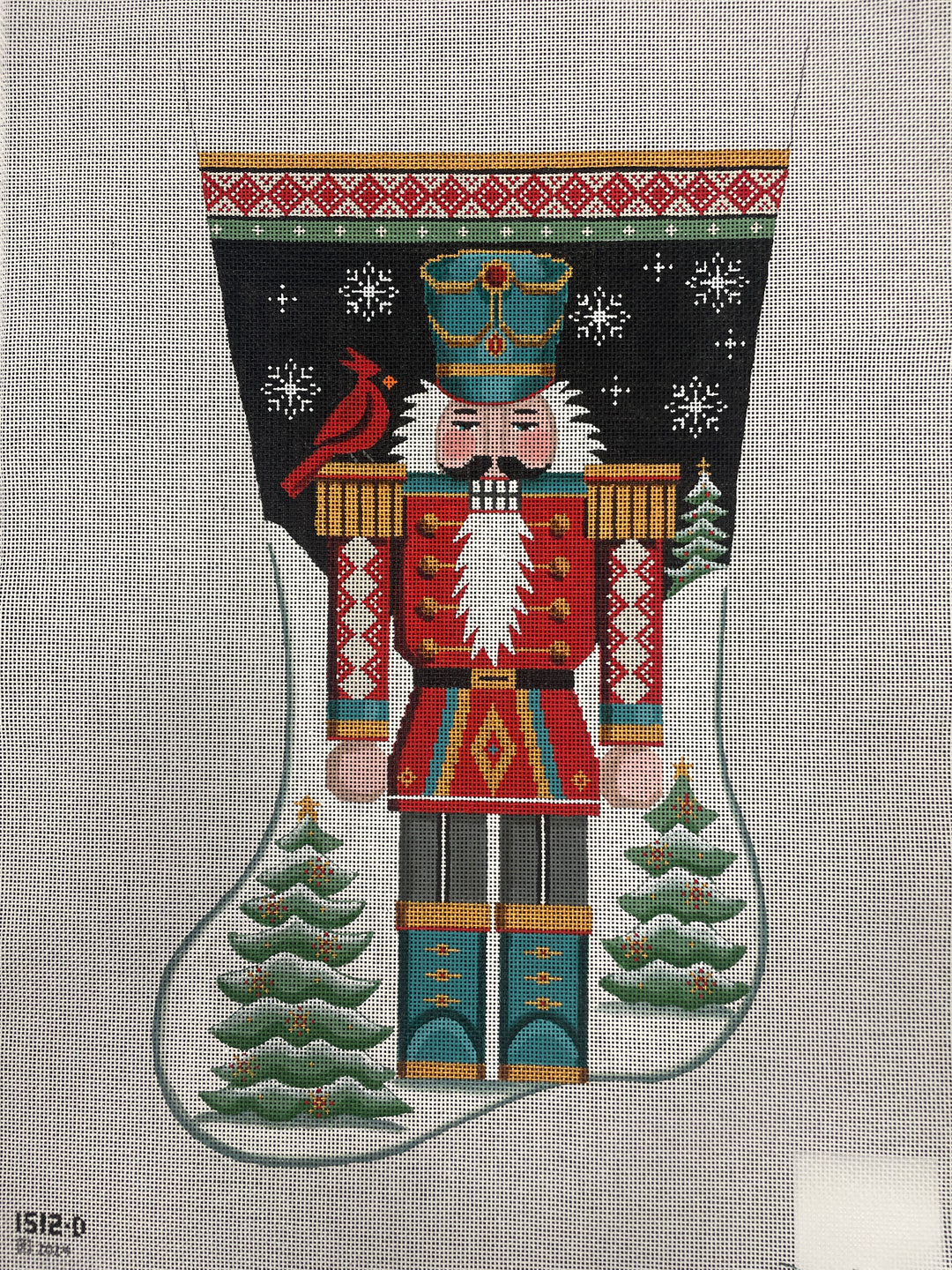 * Rebecca Wood 1512D Night Nutcracker Stocking- Left Facing- 13m