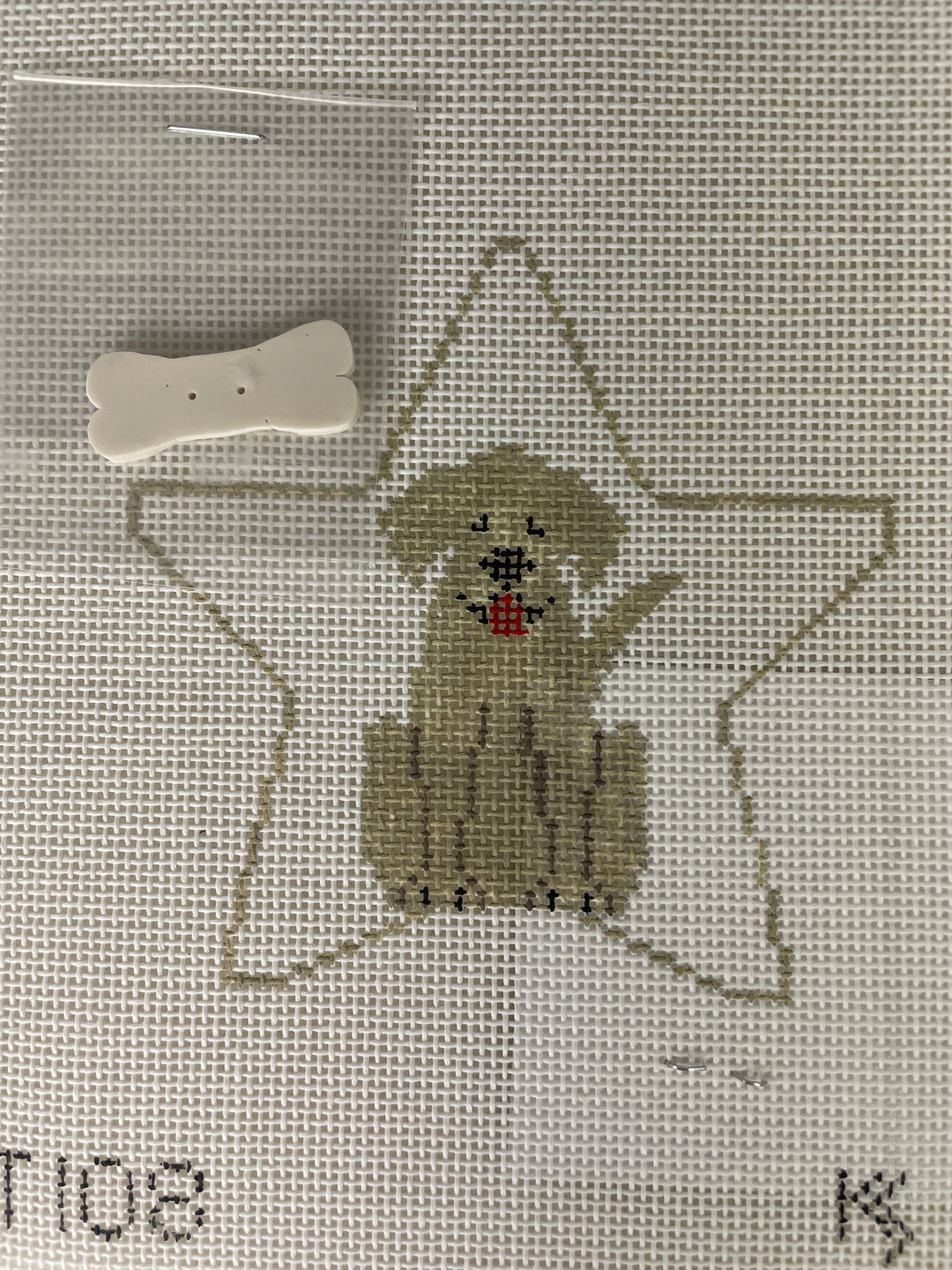 *Kathy Schenkel ST108 Yellow Lab Star with Bone