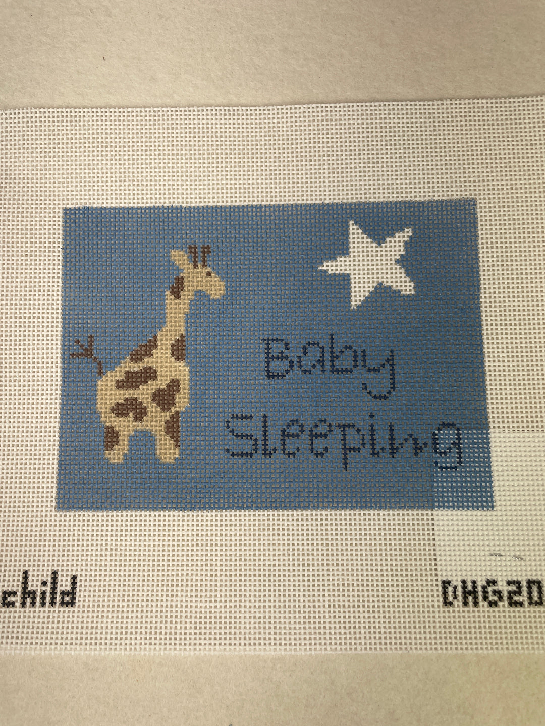 * J. Childs Designs DHG203B Baby Sleeping with Giraffe- Blue