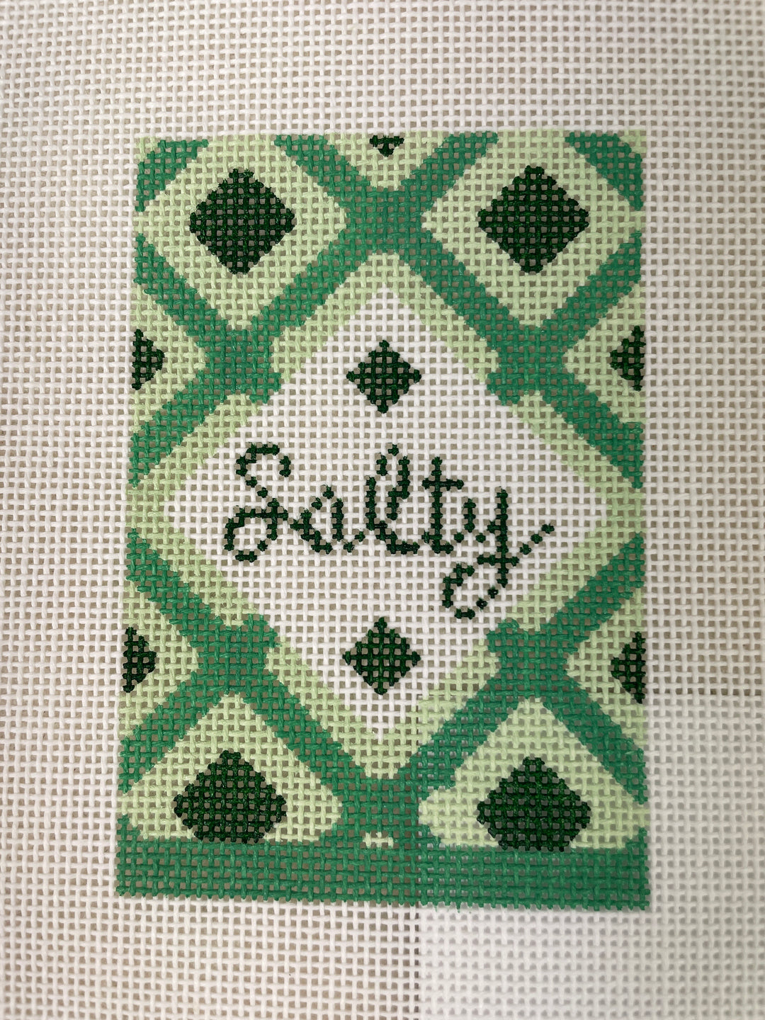 Ivy Thread Needlepoint Salty Salt Box