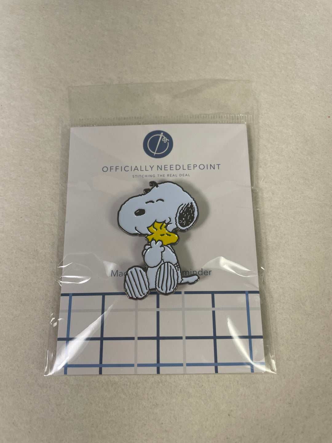 * Officially Needlepoint - Peanuts- Snoopy Hugging Woodstock Needle Minder