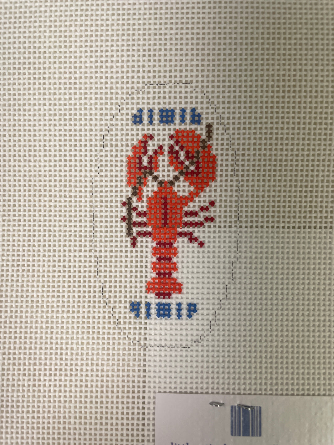 little stitches needleworks- Mini Lobster Bag Charm and Ornament