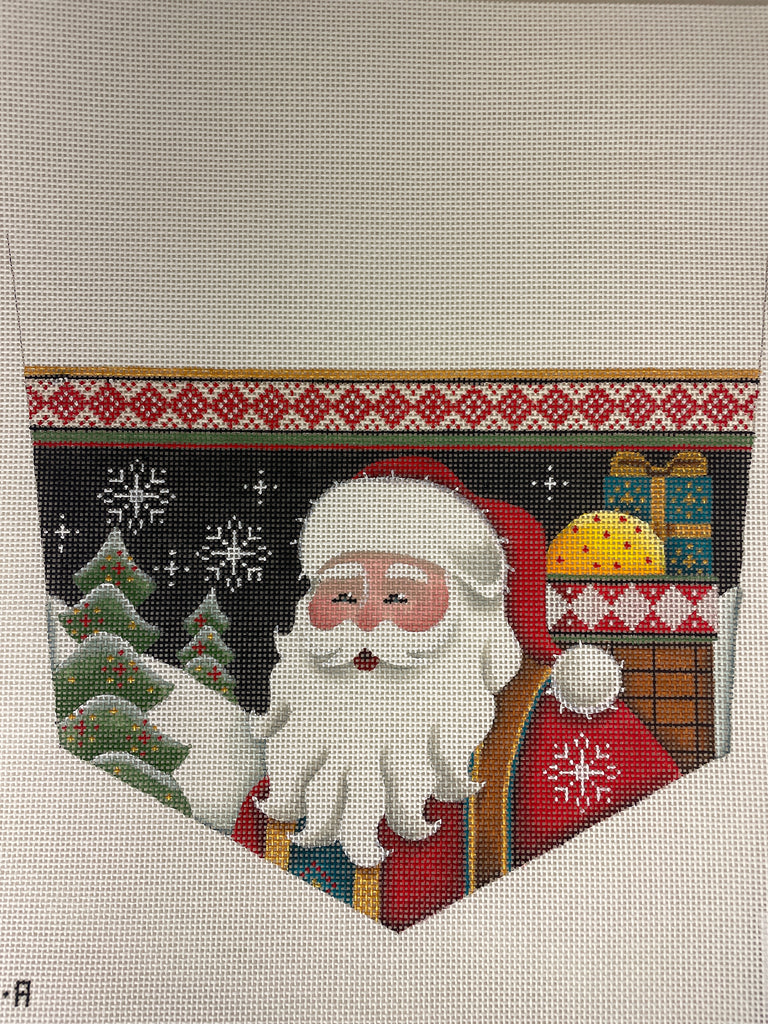 * Rebecca Wood 1486A  Night Santa Stocking Cuff- 13 mesh