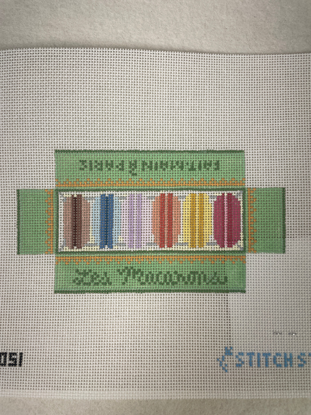 * Stitch Style SSAE051 3D Macaron Box Needlepoint Canvas