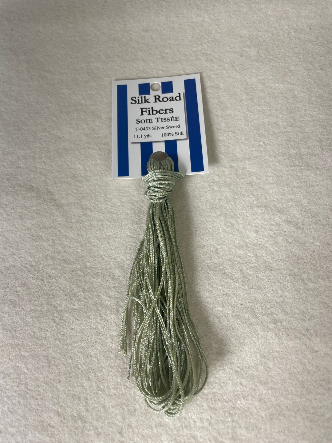 Silk Road Fibers T-0433 Silver Sword Soie Tissee