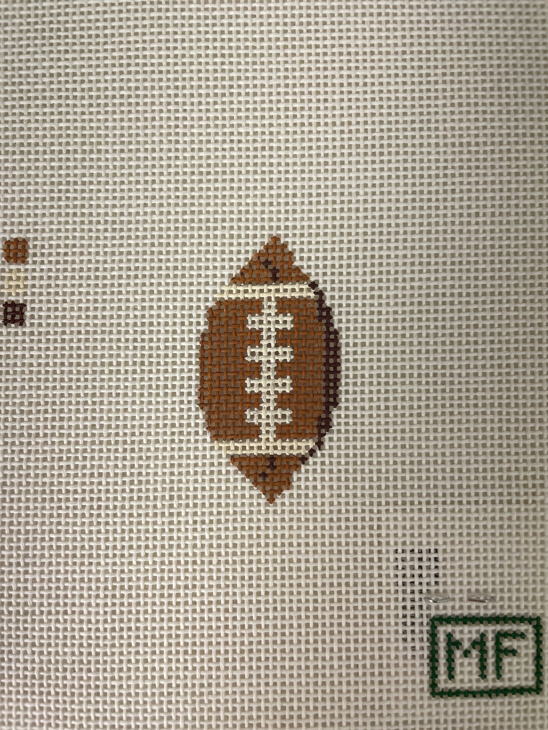 MF Needlepoint Football Mini Bag Charm