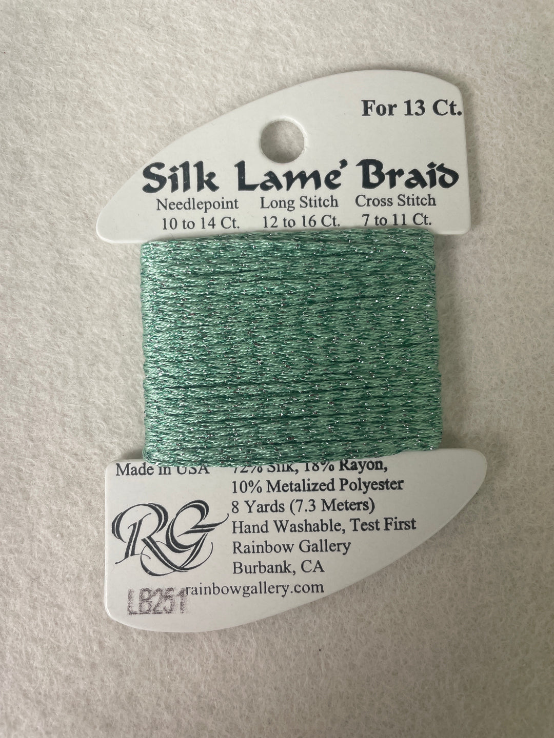 Silk Lame Braid LB251 Peppermint Patty
