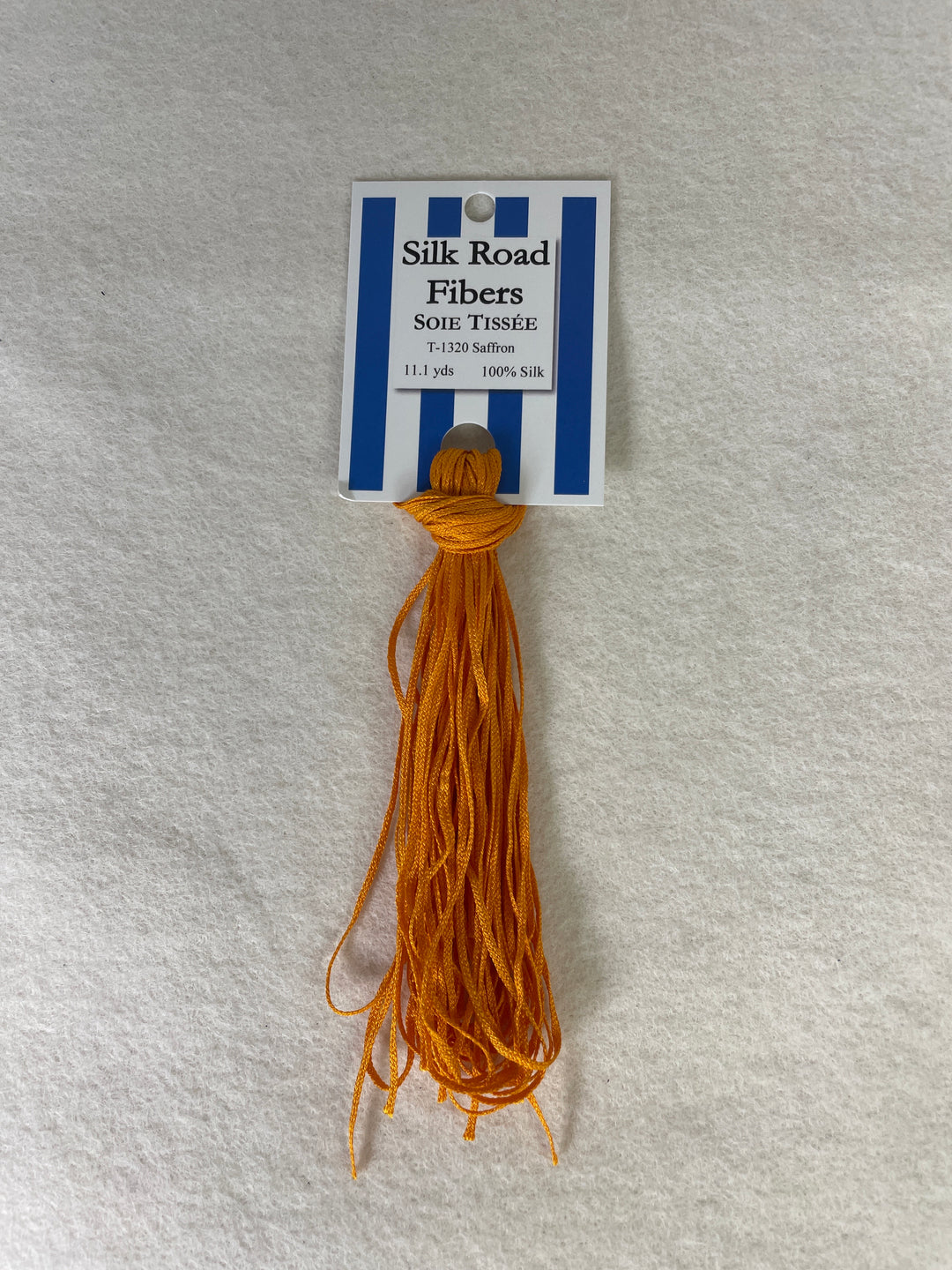 Silk Road Fibers T-1320 Saffron Soie Tissee