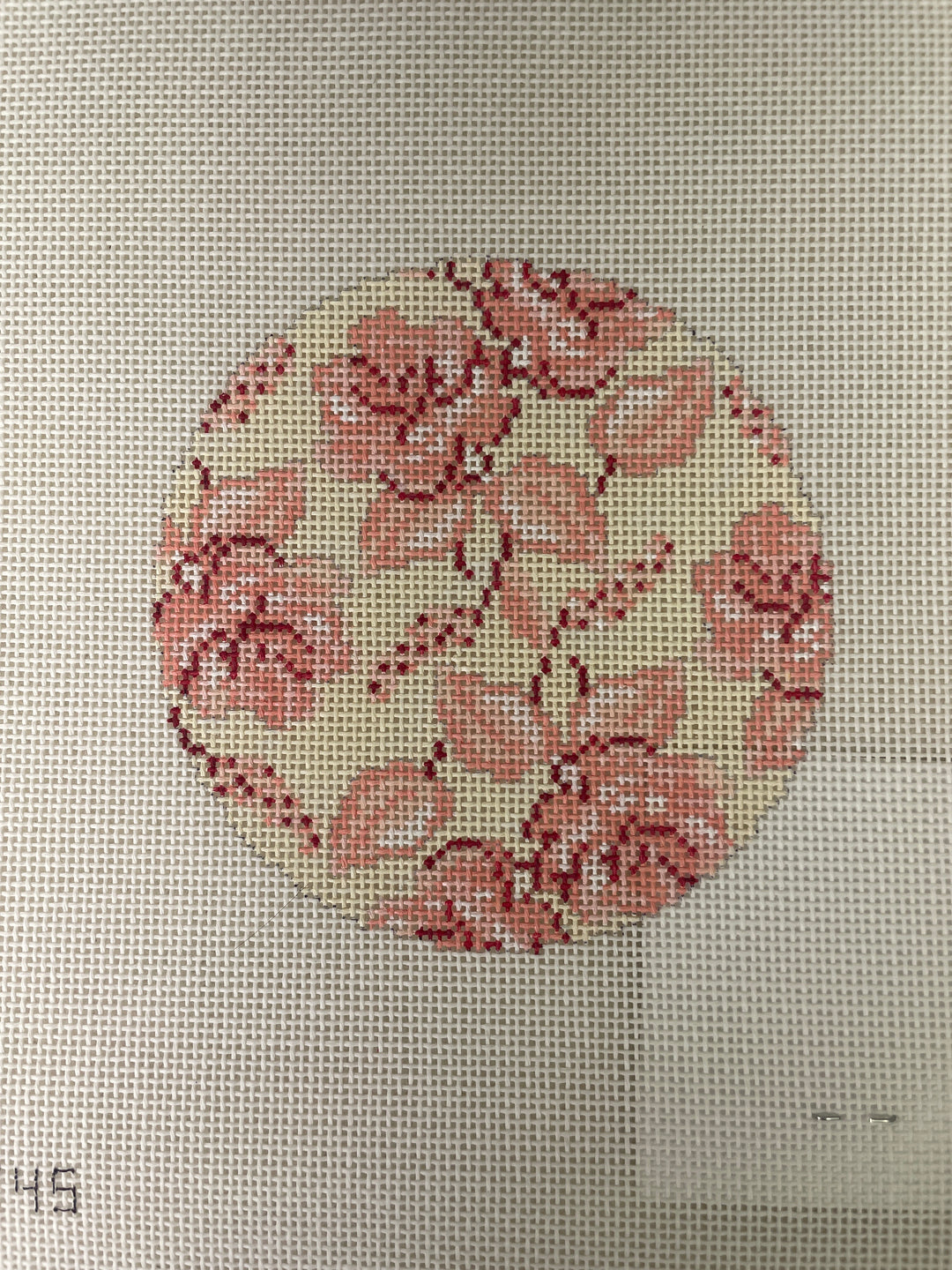 *Vallerie Needlepoint Gallery / VNG TSS145 Pink Toile Round