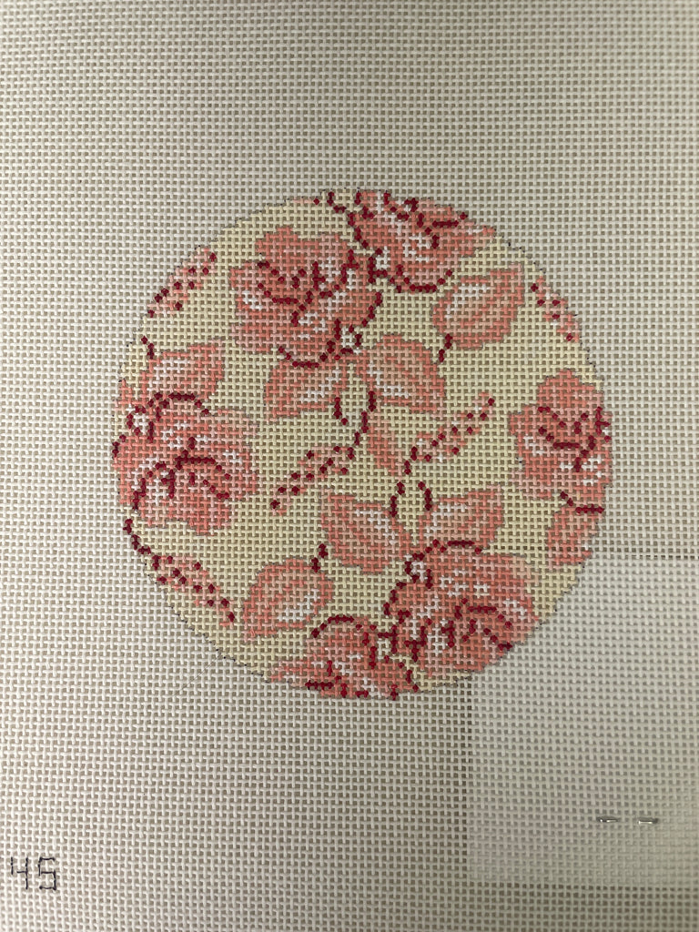 *Vallerie Needlepoint Gallery / VNG TSS145 Pink Toile Round