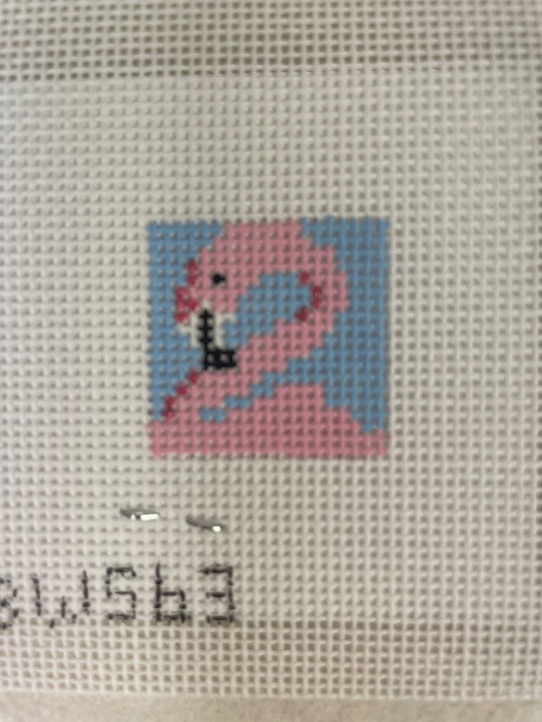 * Blue Waters Needlepoint BW563 Flamingo 1 inch Square