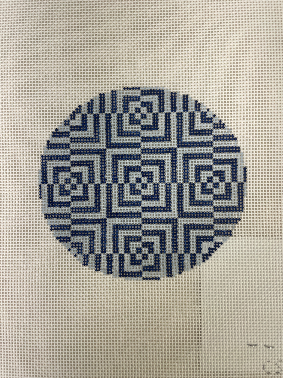 * Cabell Stitchery CS104B Geometric Flowers- Blues