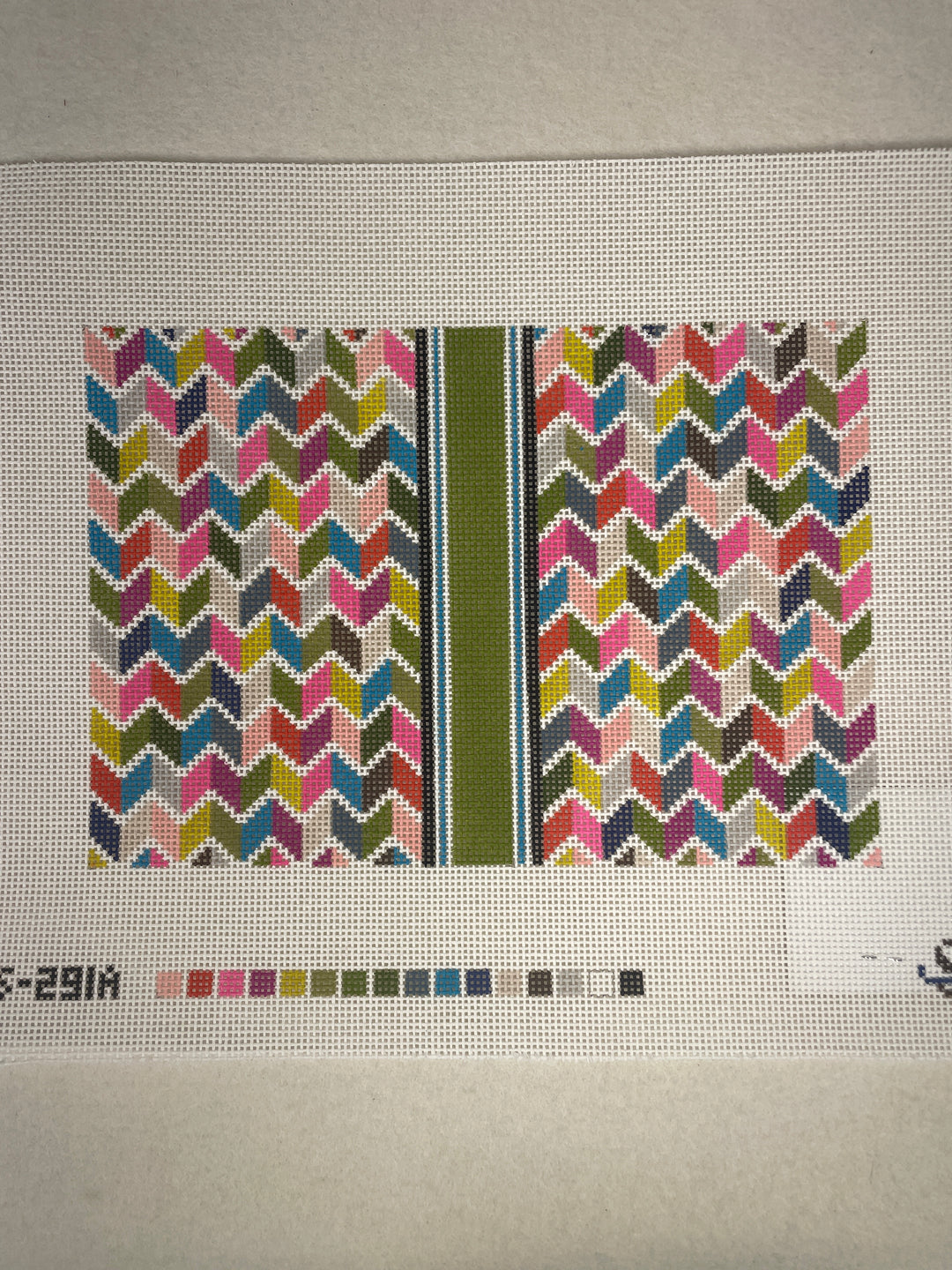 * Jeni Sandberg JS291A Chevron Clutch Needlepoint Canvas
