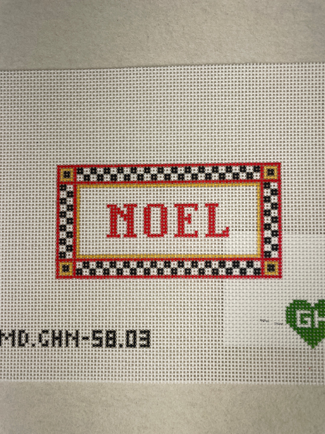 Mopsey Designs/ Green Heart Needlepoint 5803 Checkered Noel
