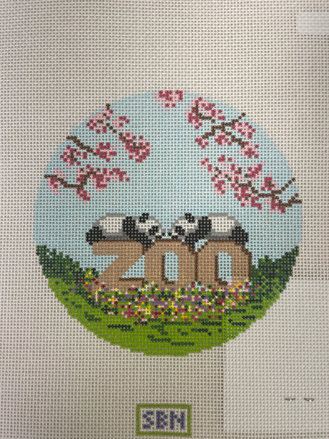 * Susan Battle X80 Pandas and Zoo with Cherry Blossom Ornament