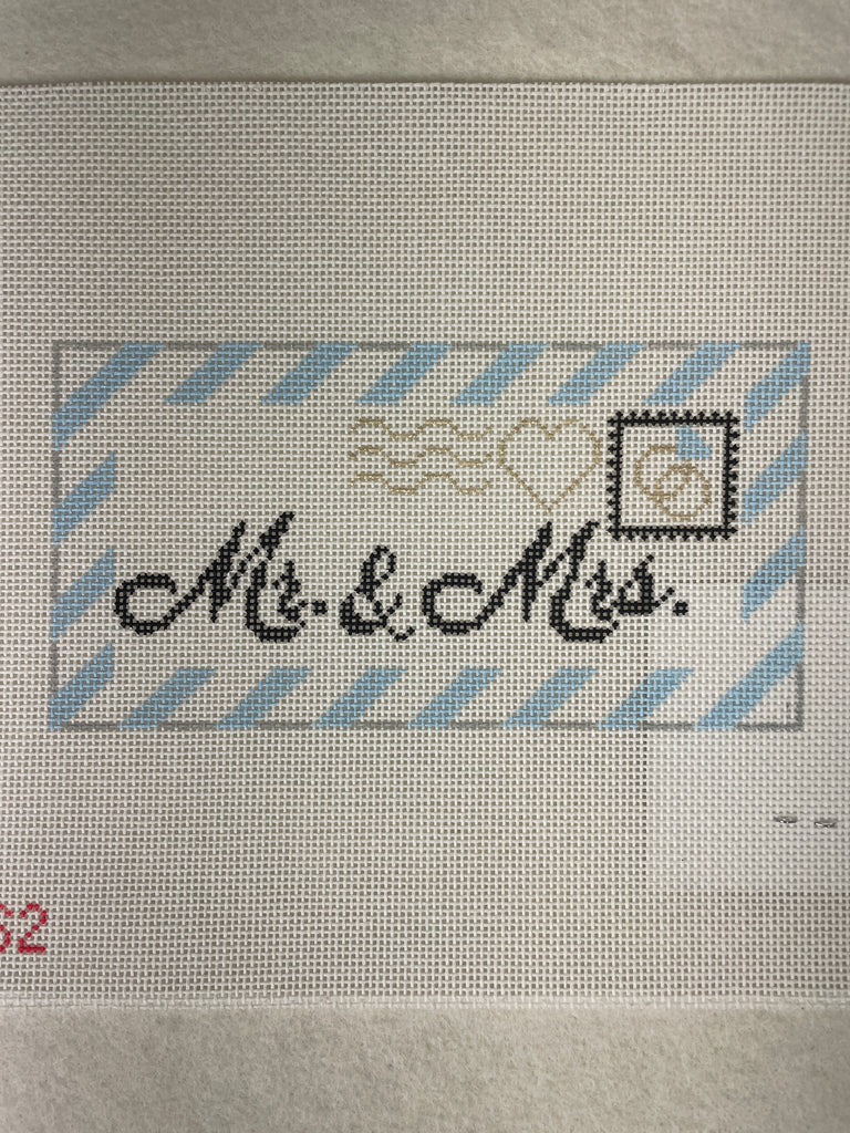 *Rachel Donley Needlepoint RD462 Mr. and Mrs. 3x6